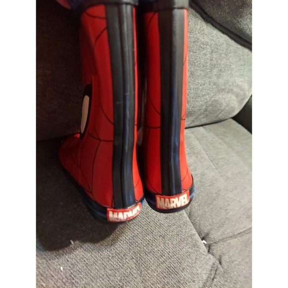 MARVEL SPIDERMAN Toddler Boy's Multi-Size RAIN BOOTS Waterproof - Size 2-3 - Picture 3 of 8